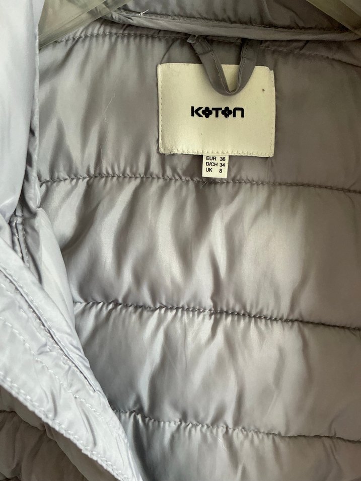 Koton Gri Kapüşonlu Şişme Mont — görsel 3/6
