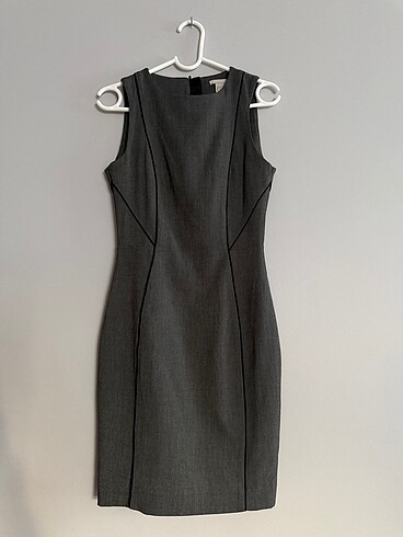 H&M Gri klasik elbise