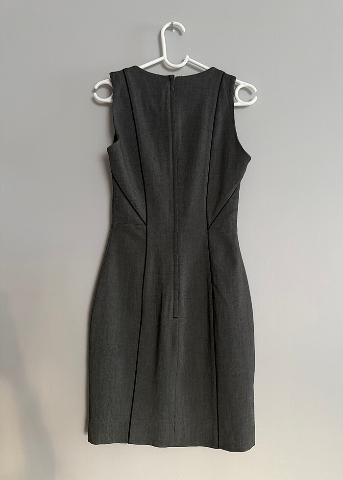 H&M Gri klasik elbise - Görsel 2