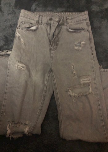 Gri Midi Kot Pantolon - Görsel 2