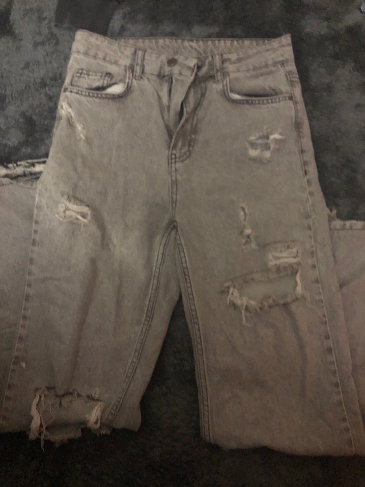 Gri Midi Kot Pantolon - Görsel 2