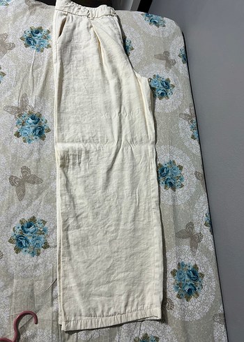 LC Waikiki Krem Keten Midi Rahat Kesim Kadın Pantolon