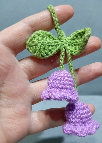 Amigrumi lale anahtarlık - Görsel 2