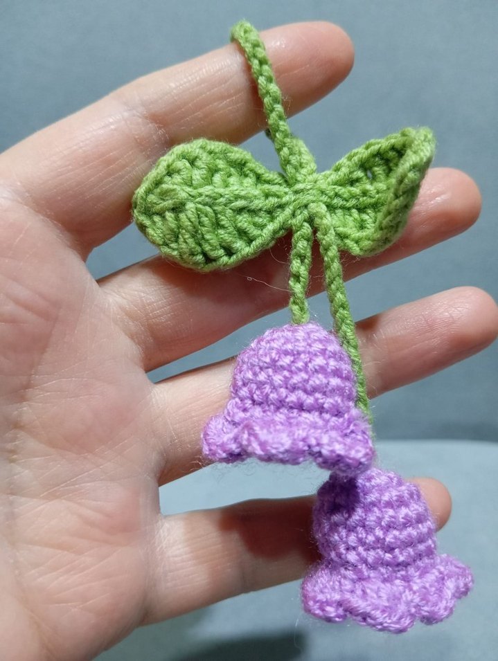 Amigrumi lale anahtarlık - Görsel 2