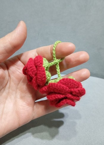 Kırmızı Örgü anahtarlık - Görsel 2