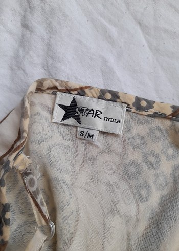 Bej Bohem Uzun Elbise - Görsel 4