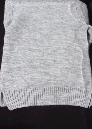 Gri Örgü Balıkçı Yaka Kadın Kazak - Görsel 4