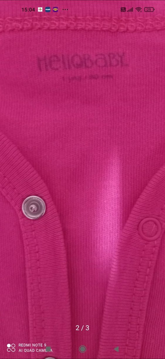 Düğmeli Pembe Bebek Hırka - Görsel 2