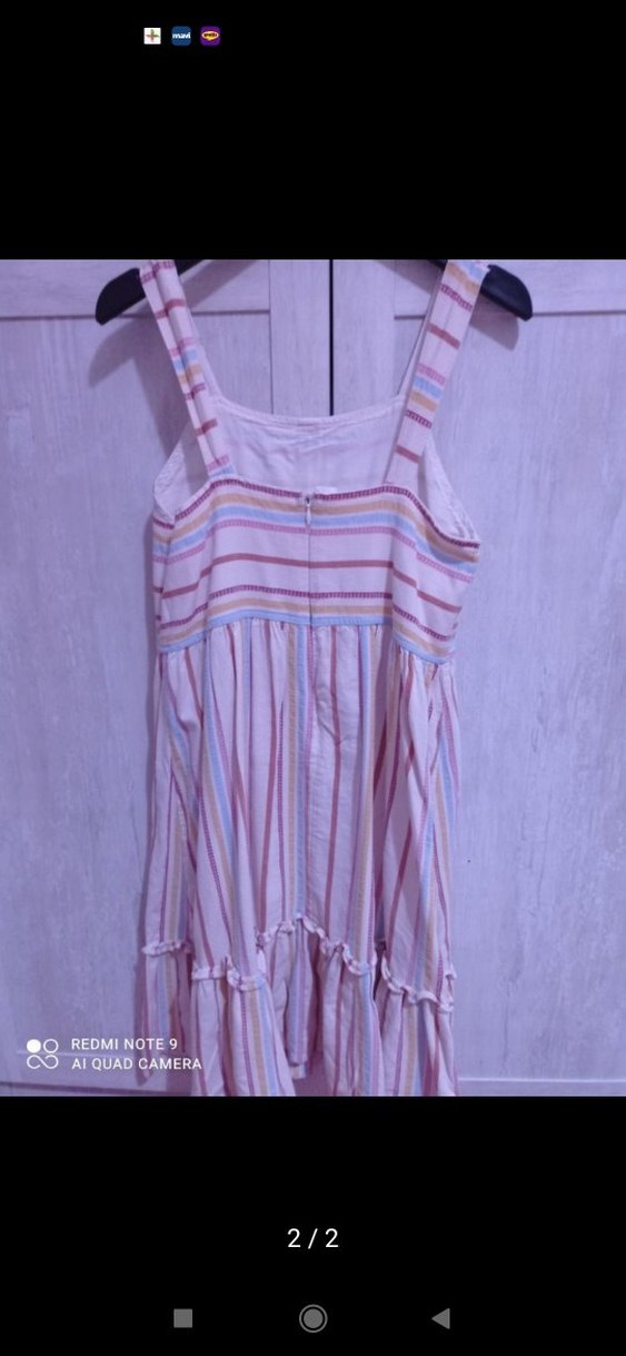 Kız Çocuk Çok Renkli Askılı Elbise - Görsel 2