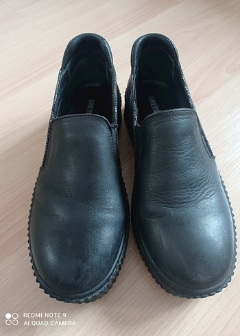 Siyah Platform Topuklu Kadın deri Ayakkabı - Görsel 3