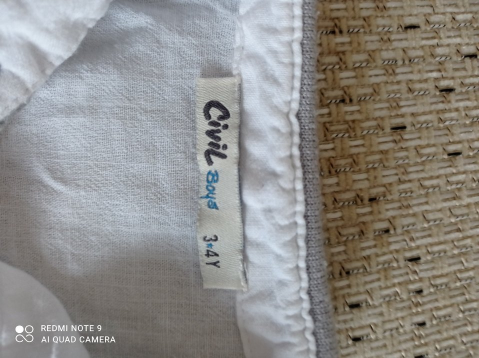 Erkek Çocuk Mavi Batik Desenli Kısa Kollu Gömlek - Görsel 2