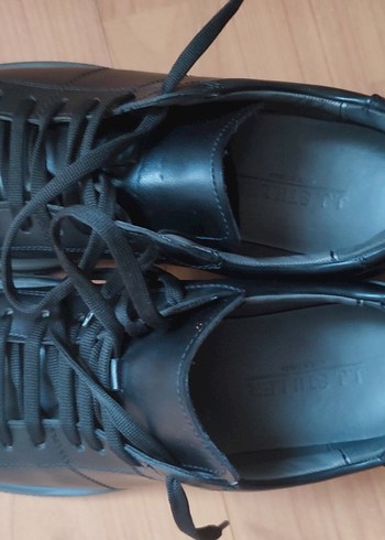 Siyah Minimalist Erkek Ayakkabı Bağcıklı - Görsel 2