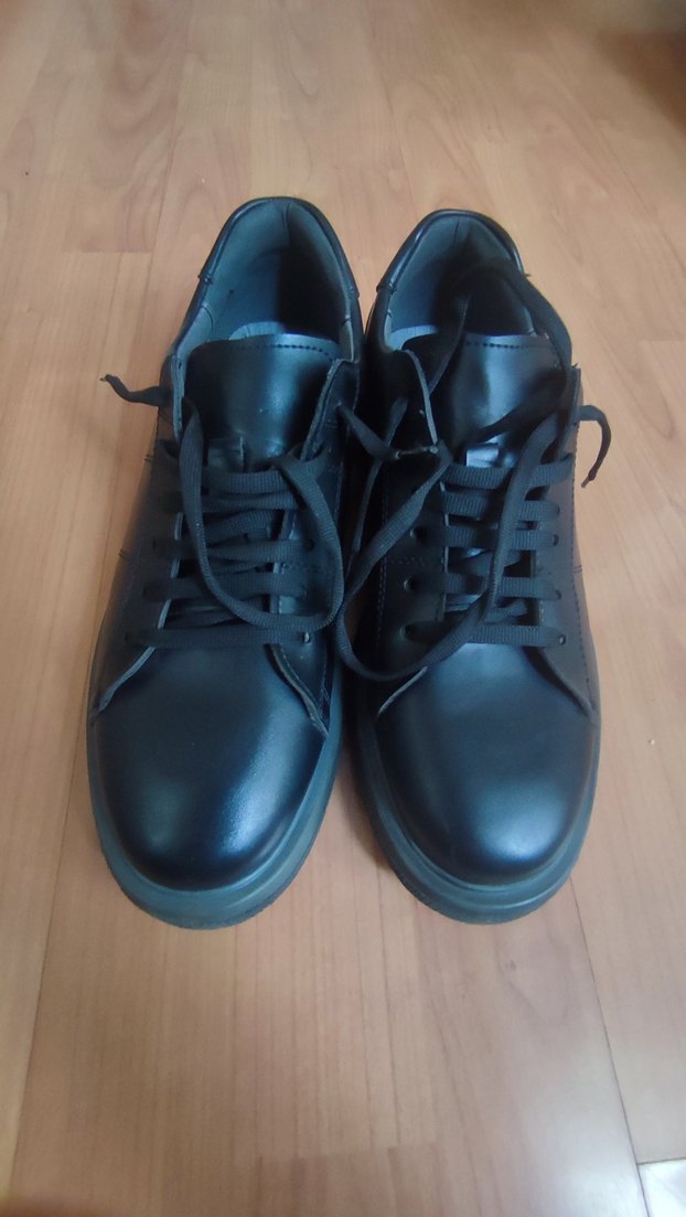 Siyah Minimalist Erkek Ayakkabı Bağcıklı - Görsel 3