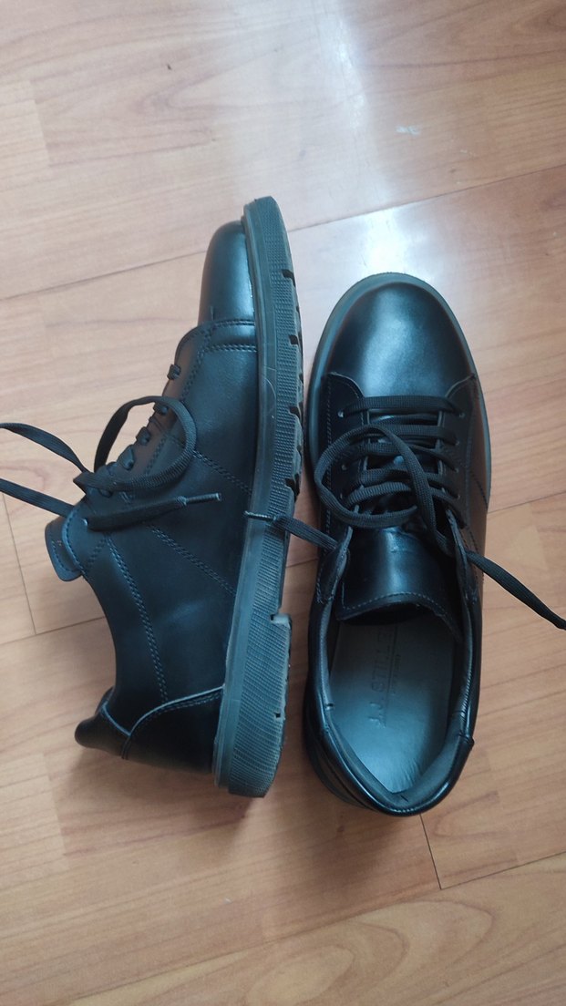 Siyah Minimalist Erkek Ayakkabı Bağcıklı - Görsel 4