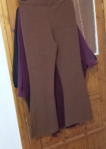 Kahverengi Kadın Midi Kumaş Pantolon