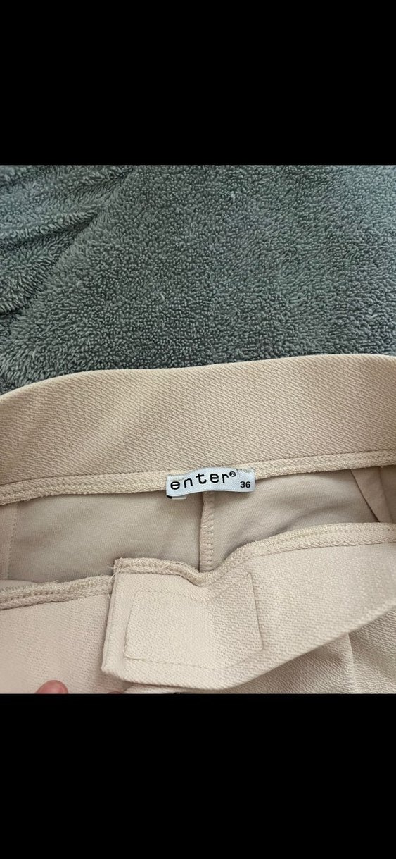 Bej Kadın Kumaş Pantolon - Görsel 5