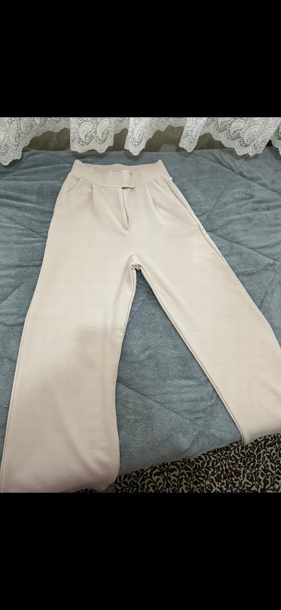 Bej Kadın Kumaş Pantolon - Görsel 2