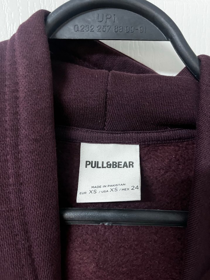 Kadın Bordo Kapüşonlu Sweatshirt - Görsel 2