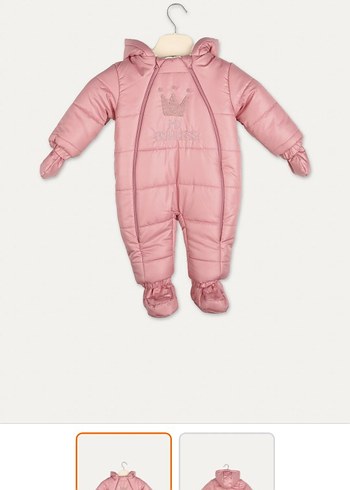 6 Ay Beden Sıfır Etiketli Pembe Bebek Kozmonot Tulum