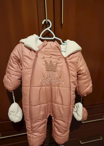 Sıfır Pembe Bebek Kozmonot Tulum 6 aylık 68 cm - Görsel 3