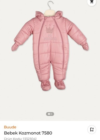 Sıfır Etiketli Pembe Bebek Kozmonot Tulum
