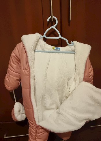 Sıfır Pembe Bebek Kozmonot Tulum 6 aylık 68 cm - Görsel 5