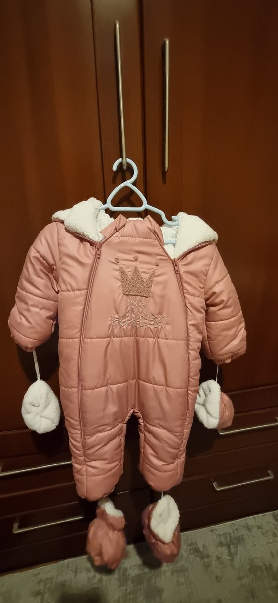 Sıfır Pembe Bebek Kozmonot Tulum 6 aylık 68 cm - Görsel 3