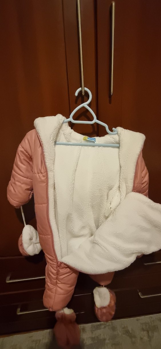 Sıfır Pembe Bebek Kozmonot Tulum 6 aylık 68 cm - Görsel 5