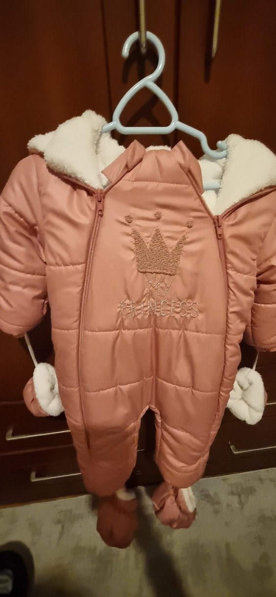 Sıfır Pembe Bebek Kozmonot Tulum 6 aylık 68 cm - Görsel 2