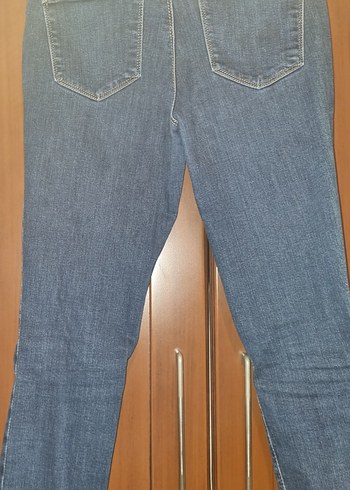 Kadın Mavi Regular Fit Midi Kot Pantolon - Görsel 3