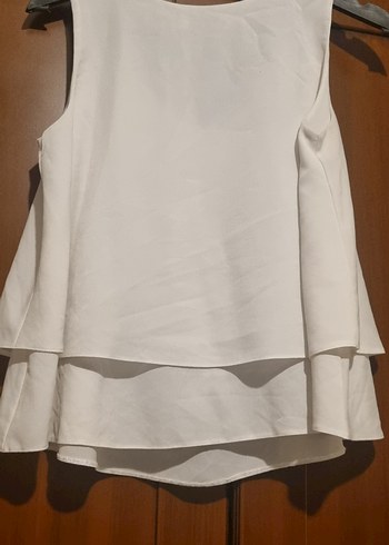 Beyaz Kolsuz V Yaka Nakışlı Kadın Bluz Adil Işık - Görsel 4