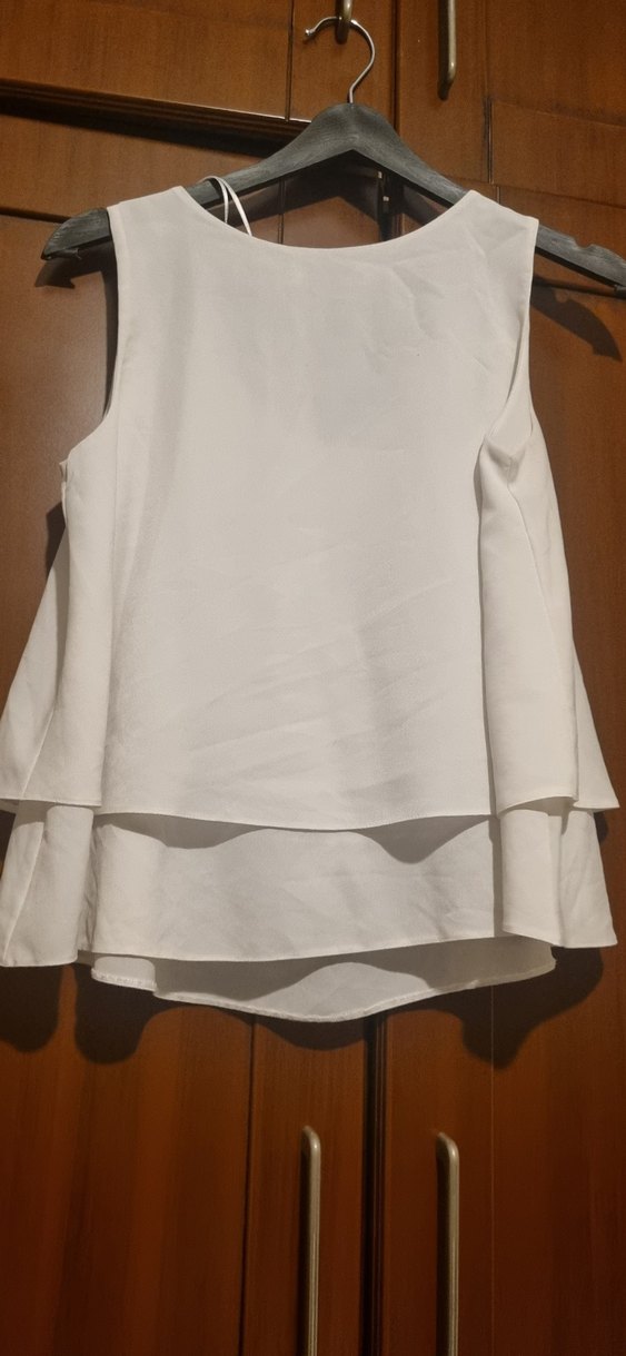 Beyaz Kolsuz V Yaka Nakışlı Kadın Bluz Adil Işık - Görsel 4