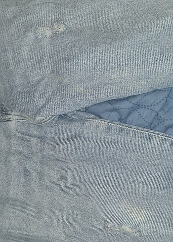 Fermuarlı Mavi Gri Kadın Kot Pantolon 26/27 - Görsel 3