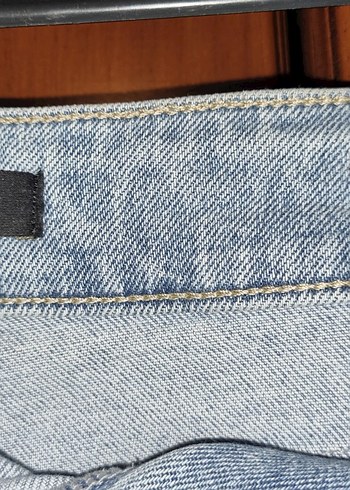 Fermuarlı Mavi Gri Kadın Kot Pantolon 26/27 - Görsel 6