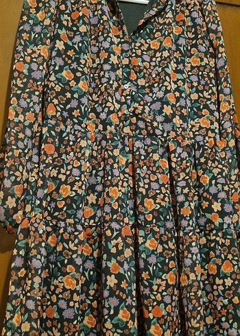 Jimmy Key S beden Çiçek Desenli Bohem  Elbise - Görsel 3