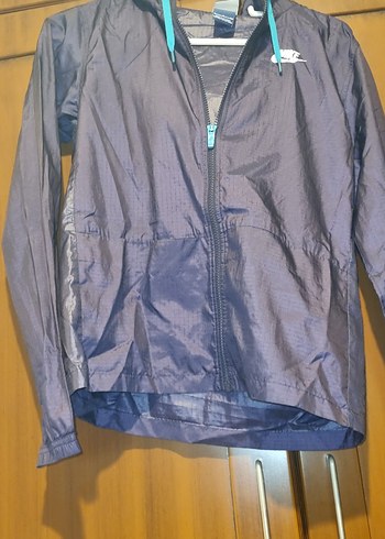 Gri Kadın Nike Fermuarlı Yağmurluk S beden - Görsel 4