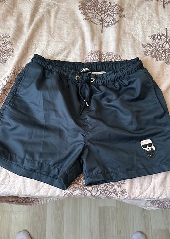 Erkek Lacivert Karl lagerfeld deniz şortu M beden - Görsel 2