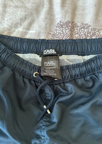 Erkek Lacivert Karl lagerfeld deniz şortu M beden - Görsel 6