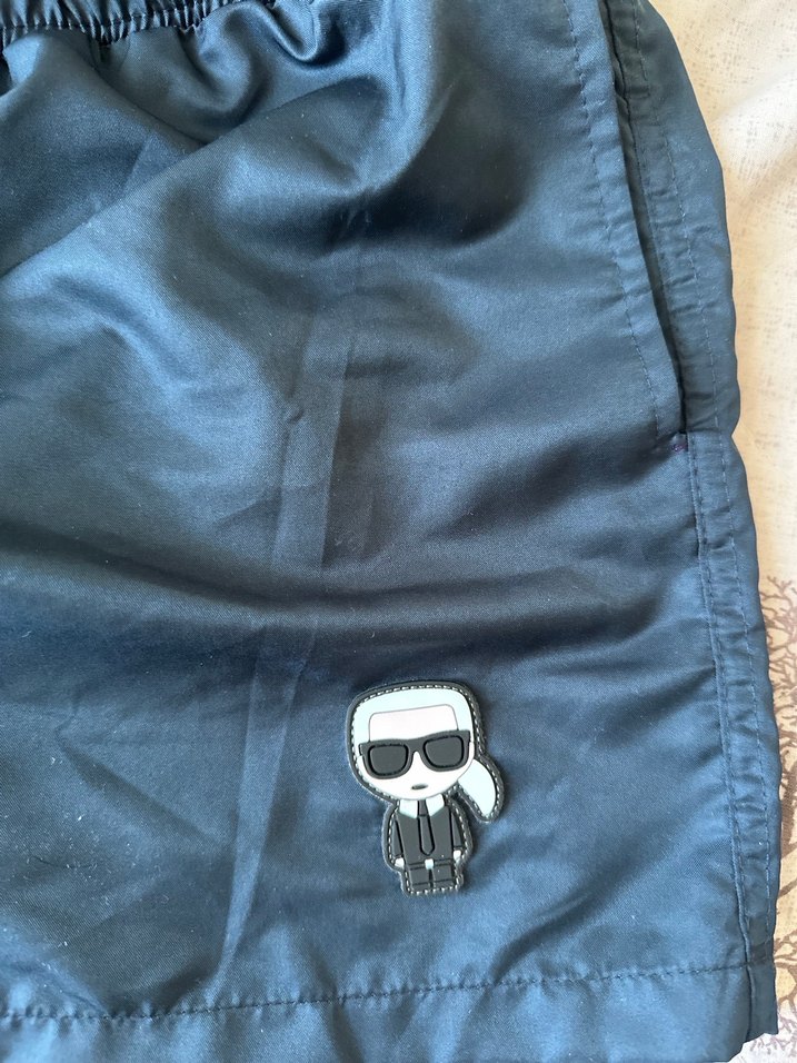 Erkek Lacivert Karl lagerfeld deniz şortu M beden - Görsel 4