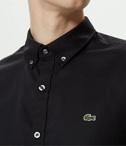 Lacoste Orjinal Lacoste gömlek S beden siyah