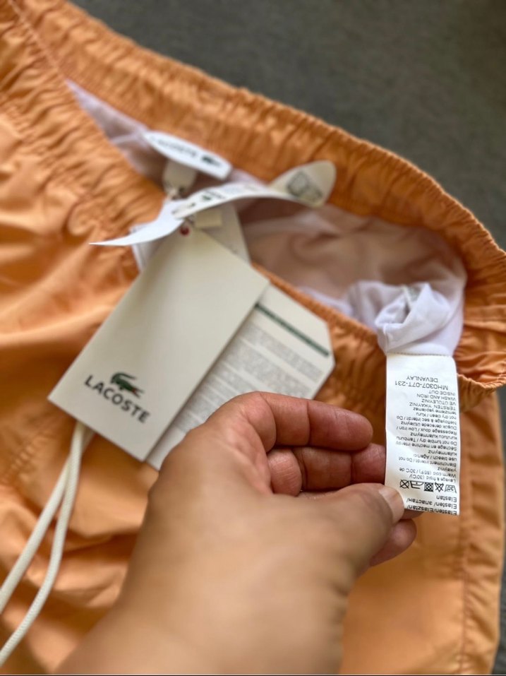 Erkek turuncu  Lacoste Orjinal  Şort Mayo - Görsel 3