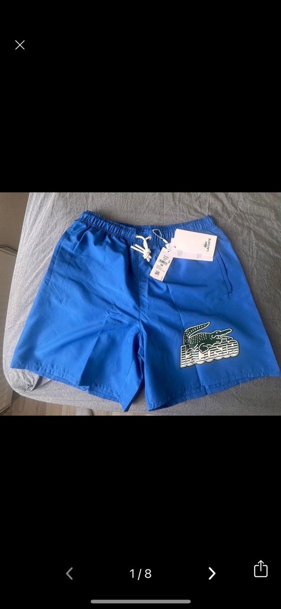 Lacoste orjinal Erkek  Mavi Mayo Şort - Görsel 5