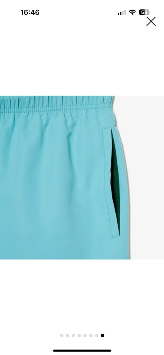 Lacoste Orjinal faturalı  Turkuaz Rahat Kesim Etek - Görsel 2