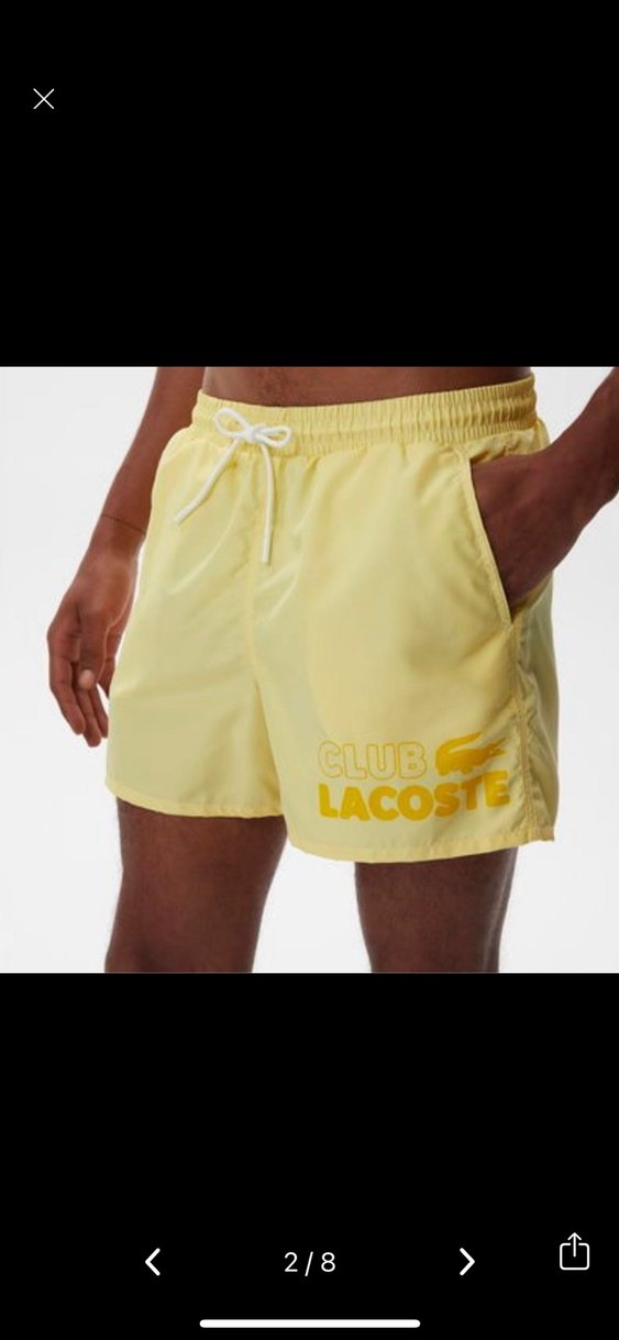 Lacoste Orjinal Sarı Spor Şort faturalı - Görsel 2