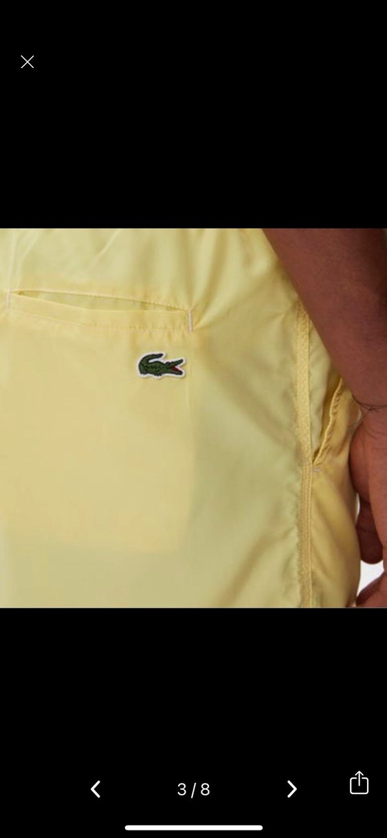 Lacoste Orjinal Sarı Spor Şort faturalı - Görsel 3