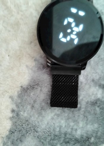 Kemerli Siyah Dijital Kadın Saati - Görsel 3