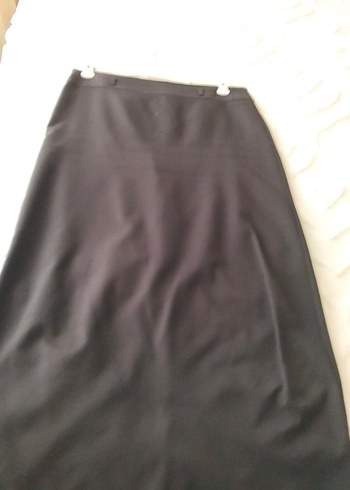 Drapeli Siyah Midi Kadın Etek - Görsel 2