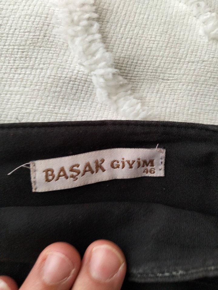 Drapeli Siyah Midi Kadın Etek - Görsel 3