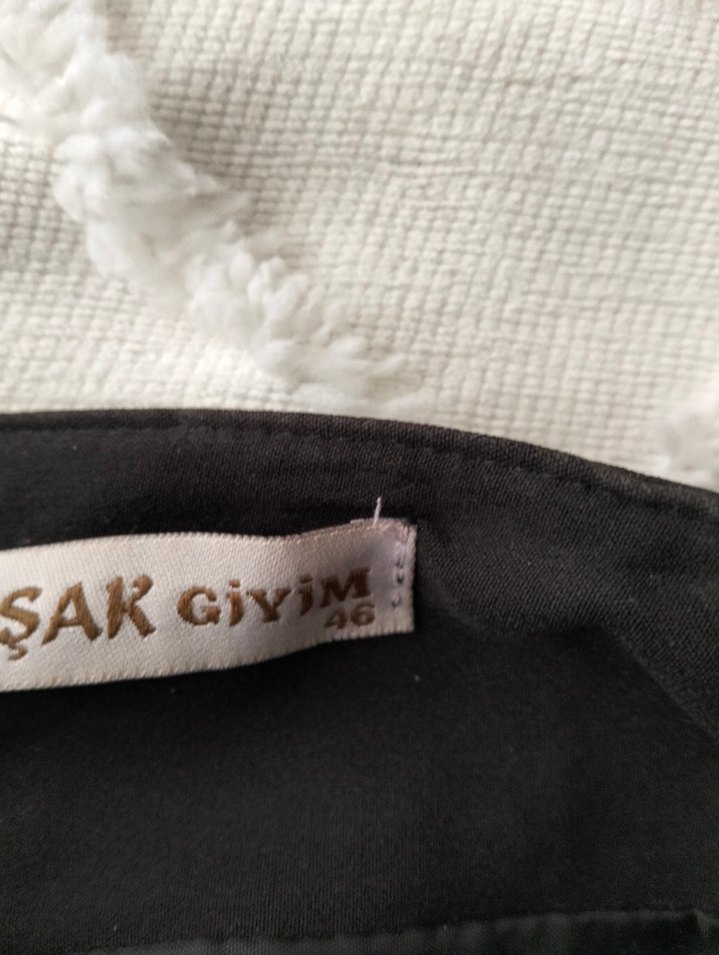 Drapeli Siyah Midi Kadın Etek - Görsel 4