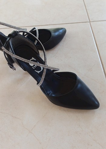 38 Beden siyah Renk Siyah Parlak Stiletto Topuklu Kadın Ayakkabı